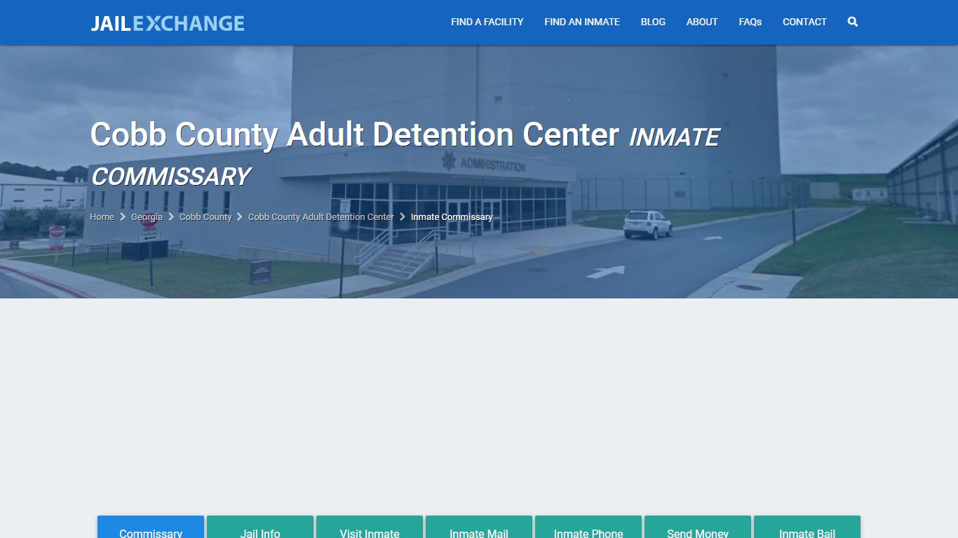 Cobb County Adult Detention Center Inmate Commissary